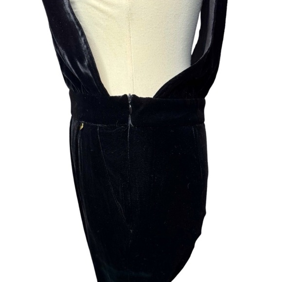 ANTHROPOLOGIE HARLYN Velvet Black Tuxedo Jumpsuit size S - Picture 9 of 13